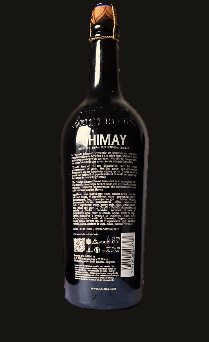 Bières de Chimay - Chimay Grande Réserve Fermentée En Barriques - Chêne Français, Chêne Américain, Calvados (05/2023)
