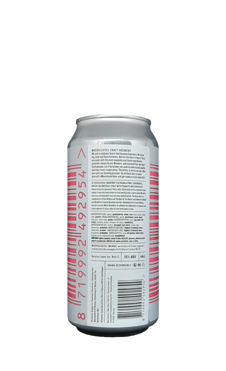Moersleutel Craft Brewery - 8719992492954 (Barcode Platinum & Pink)